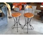 TABOURET BOIS/METAL MAISON DU MONDE