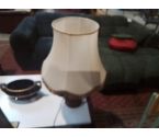 LAMPE PIED BOIS ABJ BEIGE