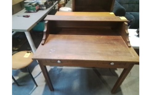 BUREAU EN CHENE 2T AVEC REHAUSSE