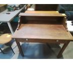 BUREAU EN CHENE 2T AVEC REHAUSSE