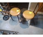 TABOURET METAL ET BOIS