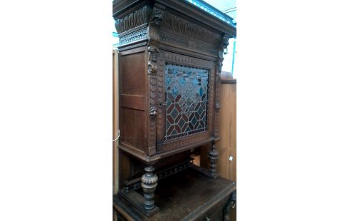 DRESSOIR CHENE GLACE PLOMB 2 PORTES 1 TIROIR