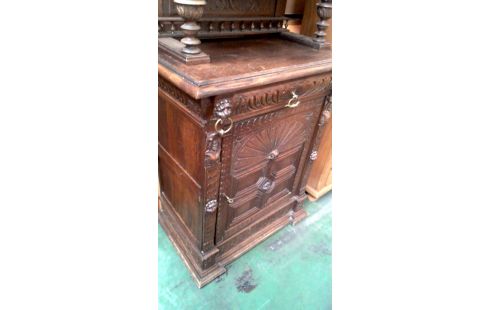 DRESSOIR CHENE GLACE PLOMB 2 PORTES 1 TIROIR