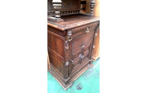 DRESSOIR CHENE GLACE PLOMB 2 PORTES 1 TIROIR