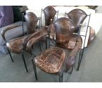 LOT DE 4 CHAISES STYLE JACQUES ADNET