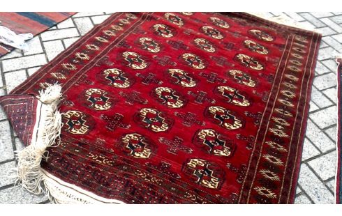TAPIS NOUE MAIN BORDEAUX ORIENTAL