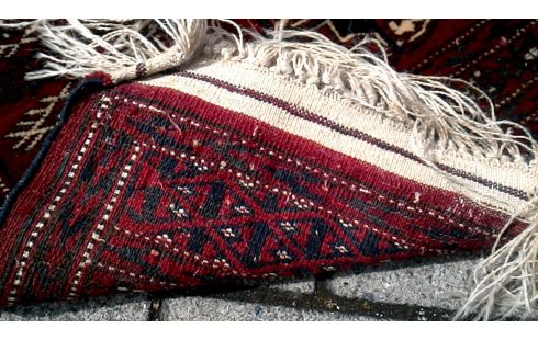 TAPIS NOUE MAIN BORDEAUX ORIENTAL
