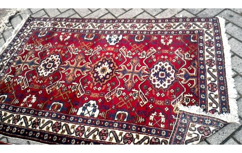 TAPIS NOUE MAIN BEIGE ROUGE BRUN