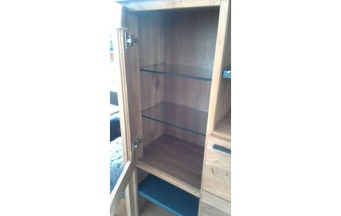 DRESSOIR MASSIF CHENE ECLAIRE 2 PORTES / 2 TIROIRS