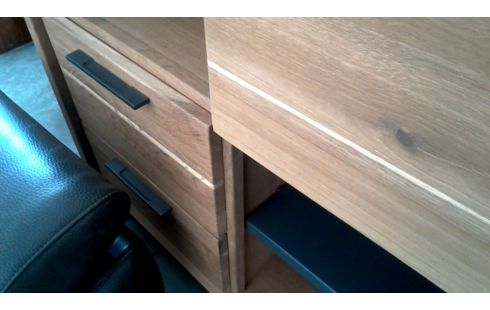 DRESSOIR MASSIF CHENE ECLAIRE 2 PORTES / 2 TIROIRS