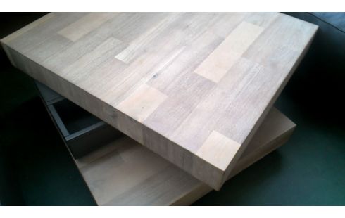 TABLE DE SALON MASSIF CHENE CERUSE, , MOBILE
