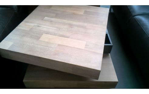 TABLE DE SALON MASSIF CHENE CERUSE, , MOBILE