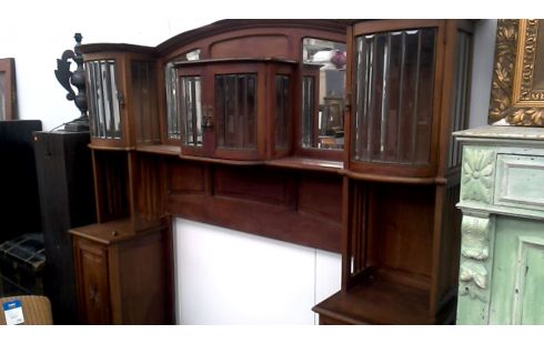 DRESSOIR ART DECO. BISAUTE GLACE 6 PORTES