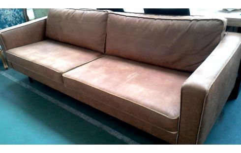 FAUTEUIL 4 PLACES CLAIR BRUN CUIR