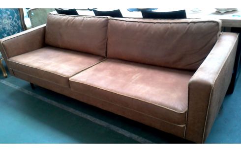 FAUTEUIL 4 PLACES CLAIR BRUN CUIR
