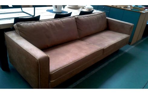 FAUTEUIL 4 PLACES CLAIR BRUN CUIR