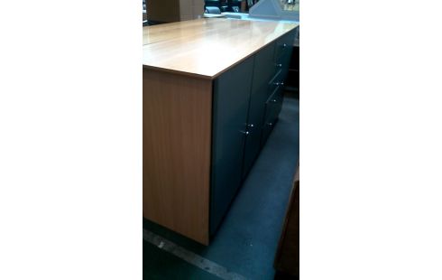 ARMOIRE, , BOIS LOOK VERTE 3 PORTES 5 TIROIRS L UNITE