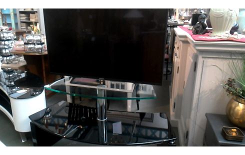 MEUBLE TELE NOIR GLACE DESIGN