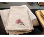 SET DE TABLE GRIS FLEUR LOT DE 6