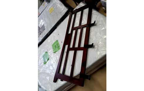 LIT + SOMMIER 140/190 BOIS EXOTIQUE