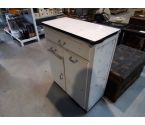 MEUBLE BAS BLANC 2T 1P 1N