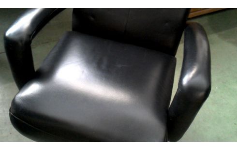 FAUTEUIL RELAX NOIR CUIR VINTAGE