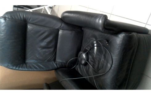 FAUTEUIL RELAX ELECTRIQUE NOIR CUIR, , MOBILE