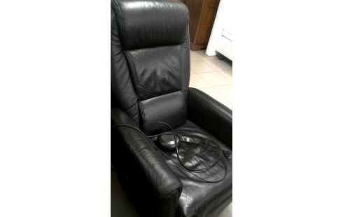 FAUTEUIL RELAX ELECTRIQUE NOIR CUIR, , MOBILE