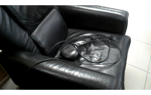 FAUTEUIL RELAX ELECTRIQUE NOIR CUIR, , MOBILE