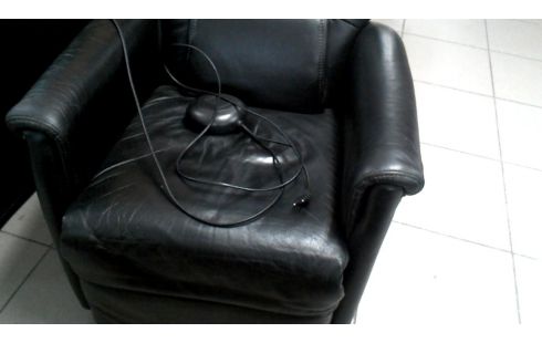 FAUTEUIL RELAX ELECTRIQUE NOIR CUIR, , MOBILE