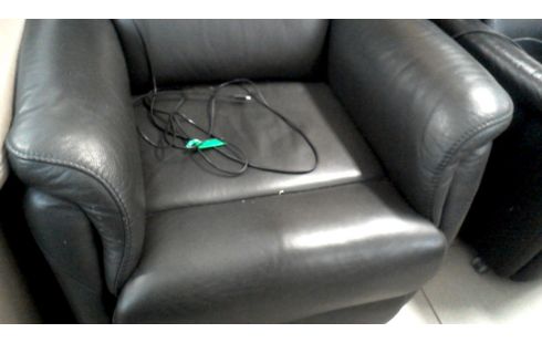 FAUTEUIL RELAX ELECTRIQUE NOIR CUIR