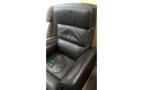 FAUTEUIL RELAX ELECTRIQUE NOIR CUIR