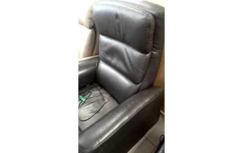 FAUTEUIL RELAX ELECTRIQUE NOIR CUIR