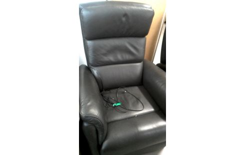 FAUTEUIL RELAX ELECTRIQUE NOIR CUIR