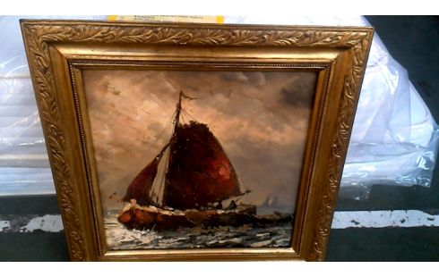 PEINTURE ENCADRE DORE