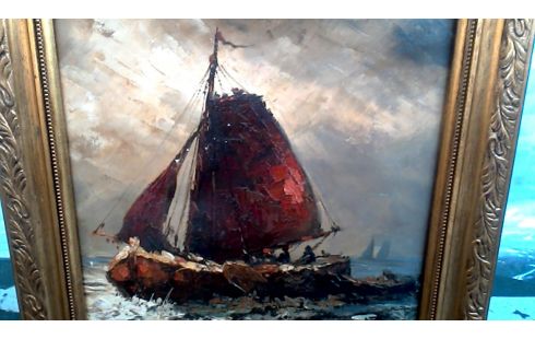 PEINTURE ENCADRE DORE