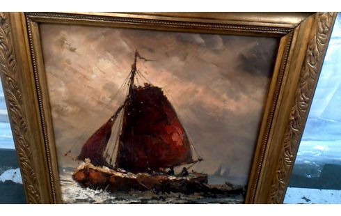 PEINTURE ENCADRE DORE