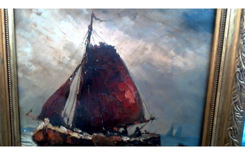 PEINTURE ENCADRE DORE