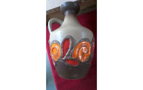 AMPHORE IM VINTAGE-STIL BRAUN ORANGE