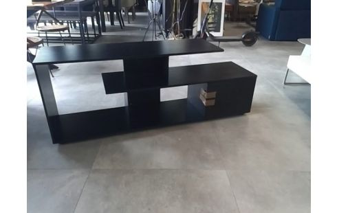 MEUBLE TV ETAGERES + NICHE NOIR