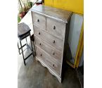 COMMODE PIN PATINÉ 5 TIROIRS
