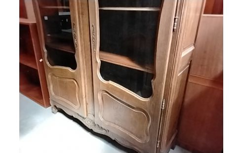 VITRINE 2 PORTES CHÊNE CLAIR CLE