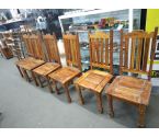 CHAISE BOIS EXOTIQUE LOT DE 6