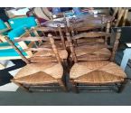 LOT DE 6 CHAISES RUSTIQUE