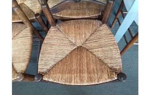 LOT DE 6 CHAISES RUSTIQUE