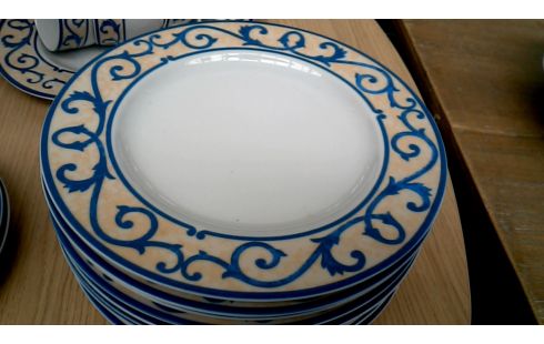 SERVICE BLANCHE BLEUE BEIGE