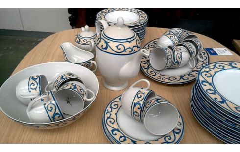 SERVICE BLANCHE BLEUE BEIGE