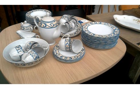 SERVICE BLANCHE BLEUE BEIGE