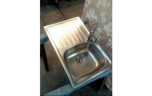KÜCHENSPÜLE EDELSTAHL BECKEN+ABTROPFFLÄCHE