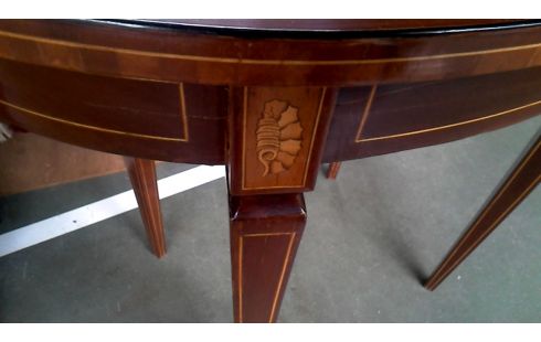 CREDENCE OVALE ITALIEN, , MARQUETERIE